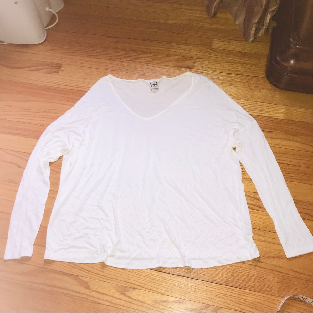 Haute Hippie white long sleeve shirt Sz L